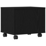 vidaXL Support d'imprimante avec stockage Chêne noir 41 x 32 x 33.5 cm