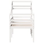 vidaXL Lit haut sans matelas blanc 90x200 cm bois de pin massif