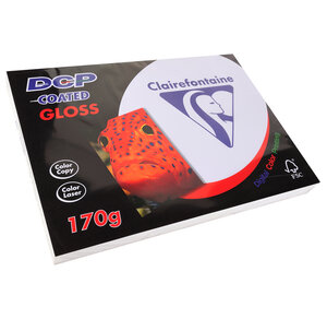 Ramette 250 Feuilles Papier DCP 170g A3 420x297 mm Couché Brillant Blanc CLAIREFONTAINE