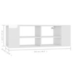 Vidaxl meuble tv mural blanc brillant 102x35x35 cm aggloméré