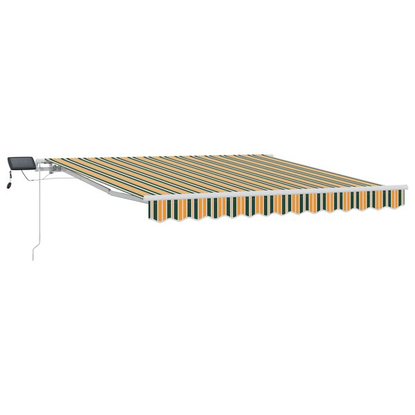 vidaXL Auvent Rétractable Vert et jaune 300 x 250 cm Vert et jaune