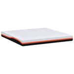 vidaXL Matelas Blanc  Gris 200 x 200 cm Mousse