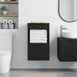 vidaXL Armoire de salle de bain Noir 30 x 35 x 50 cm Bois d'ingénierie