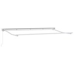 vidaXL Cadre d'auvent Réglable Blanc 4 x 2 m Acier