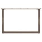 vidaXL Pieds de table basse en U  2 pièces  acier naturel  60 x (42-43) cm