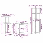 vidaXL Ensemble de meubles de salle de bain en 3 pièces en bois d'ingénierie chêne brun