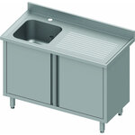 Plonge inox professionnelle - porte battante - gamme 700 - stalgast -  - acier inoxydable900x700battante 500x700x250mm