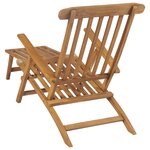 vidaXL Chaises de terrasse avec repose-pied 2 Pièces Bois de teck solide