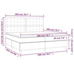 vidaXL Sommier à lattes de lit et matelas et LED Bleu 200x200 cm Tissu