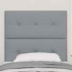 vidaXL Tête de Lit LED avec des lumières à LED Gris clair 80 cm tissu