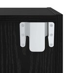 vidaXL Meuble TV mural 4 Pièces Chêne noir 37 x 37 x 107 5 cm