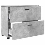 vidaXL Ensemble de mobilier de salle de bain 3 Pièces Gris béton