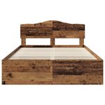 vidaXL Cadre de lit Bois ancien 140 x 190 cm Bois de pin massif