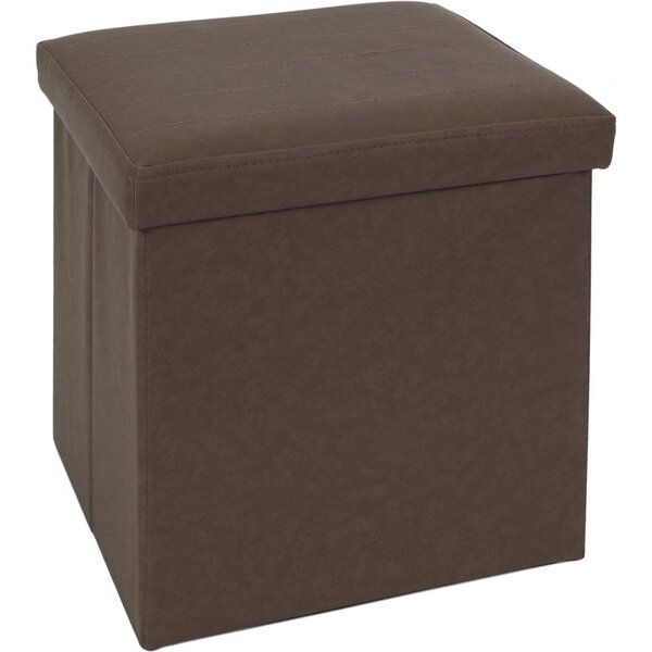 Pouf coffre pliable en pu jill