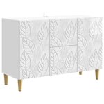 vidaXL Buffet Blanc brillant 89 x 34 5 x 60 cm Bois d'ingénierie