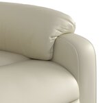 vidaXL Fauteuil inclinable Crème Similicuir