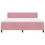 Lit Box Spring vidaXL avec Matelas Rose Super King Velours