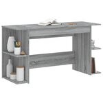 vidaXL Bureau sonoma gris 140x50x75 cm bois d'ingénierie