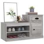vidaXL Armoire à chaussures sonoma gris 100x42x60 cm bois d'ingénierie