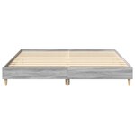 vidaXL Cadre de lit sans matelas sonoma gris 200x200 cm