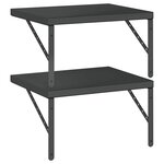 vidaXL Étagères murales 2 Pièces 50x40 cm noir acier inoxydable