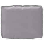 vidaXL Coussin pour dossier de palette Gris 50 x 40 x 12 cm