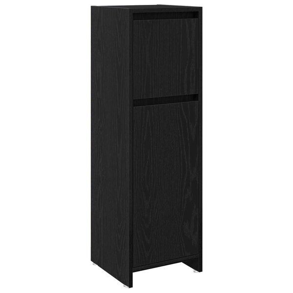 vidaXL Cabinet de salle de bain avec tiroir Chêne noir 30 x 30 x 95 cm
