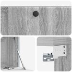 vidaXL Meuble TV mural 78 5 x 31 x 30 cm Sonoma gris Bois d'ingénierie