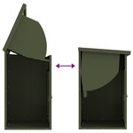 vidaXL Boîte de dépôt de colis Vert olive 44 x 35 x 59 cm Acier