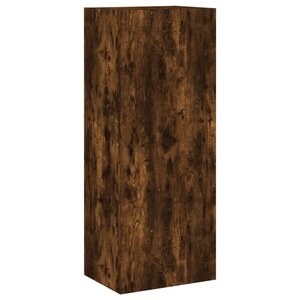 vidaXL Meuble TV mural chêne fumé 40 5x30x102 cm bois d'ingénierie