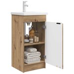 vidaXL Meuble de salle de bain avec évier Chêne artisanal