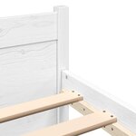vidaXL Cadre de lit sans matelas blanc bois massif 140x200 cm