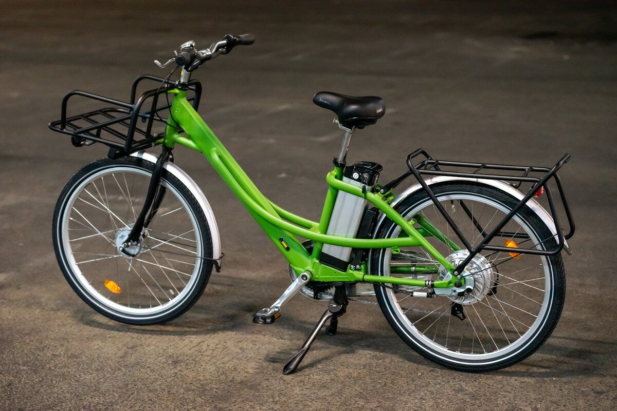 Vélo électrique du facteur, reconditionné Taille normale Kaki - Main Image