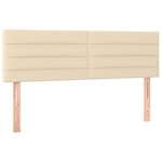 vidaXL Sommier à lattes de lit avec matelas Crème 140x200 cm Tissu