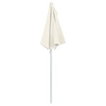 vidaXL Demi-parasol de jardin avec mât 180x90 cm sable