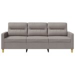 vidaXL Canapé à 3 places Taupe 180 cm Tissu