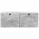 vidaXL Meuble TV mural Gris béton 78 5 x 41 x 30 cm Bois d'ingénierie