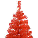 vidaXL Arbre de Noël artificiel pré-éclairé et boules rouge 120 cm PVC