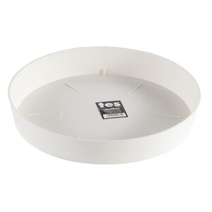 PLASTIKEN Plateau 28 cm - Pour pot de fleurs 38 cm - Blanc