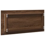 Meuble Miroir de Salle de Bain vidaXL avec Lumière LED Chêne Brun 80x37 cm