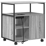 vidaXL Cabinet de Bureau Sonoma gris 60 x 46 x 67 cm Bois d'ingénierie