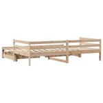 vidaXL Lit de jour avec tiroirs sans matelas 90x200 cm bois massif