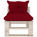 Vidaxl salon de jardin palette 8 pièces avec coussins bois de pin