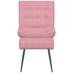 vidaXL Chaise de relaxation avec tabouret Rose Velours