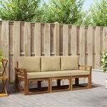 vidaXL Ensemble de canapés d'extérieur 3 Pièces Naturel et Beige