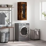 vidaXL Armoire murale chêne fumé 34 5x34x90 cm