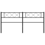 vidaXL Tête de lit métal noir 200 cm