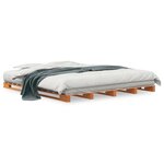 vidaXL Lit de palette sans matelas cire marron 180x200 cm pin massif