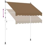 vidaXL Auvent rétractable manuel Beige 100 cm