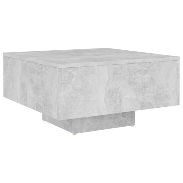 vidaXL Table basse gris béton 60x60x31 5 cm bois d'ingénierie